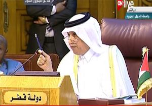 شاهد.. موقف محرج لوزير خارجية قطر بالجامعة العربية: «اسمك غير موجود بالقائمة»