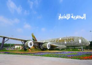 دبى .. تقدم أكبر مجسم طائرة حقيقى لطيران الإمارات من الزهور