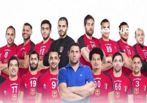 احتفالات لاعبي منتخب اليد بعد الفوز على قطر بمونديال فرنسا