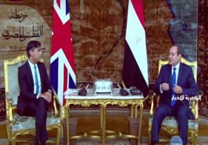 الموقع الرئاسي ينشر فيديو استقبال الرئيس لرئيس وزراء بريطانيا