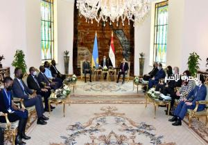 الرئيسان السيسي وكاجامى يتوافقان على حوار فعال لتعزيز التعاون الإستراتيجي بين دول حوض النيل