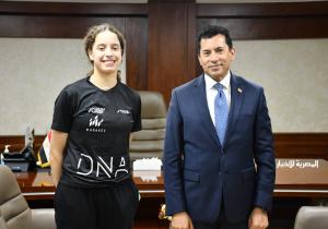 وزير الرياضة يستقبل هنا جودة: مصر تدعمك وننتظر منك ومن أبطال منتخب التنس تتويجًا أولمبيًا