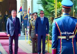 الرئيس السيسي يستقبل نظيره الأوزبكي فى قصر الاتحادية