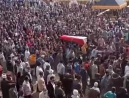الآلاف يشيعون جنازة البرلماني هرماس رضوان من استاد بني عبيد بالدقهلية ... صور