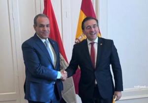 وزير الخارجية يلتقي مع نظيره الإسباني على هامش أعمال المنتدى الإقليمي العاشر للاتحاد من أجل المتوسط