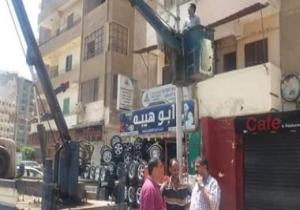 حملات نظافة وتأمين لأعمدة الإنارة في الدقهلية