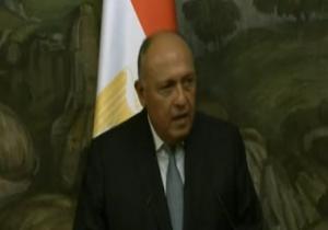 فى مؤتمر صحفى مع لافروف.. شكرى: بحثنا إنهاء الصراع الفلسطينى الإسرائيلى وتعزيز حل الدولتين
