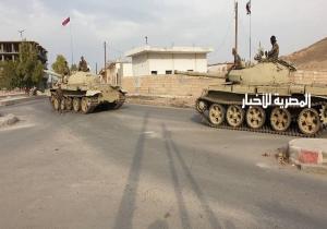 رتل عسكري سوري ضخم يدخل "عين عيسى" ويتموضع في خطوط التماس مع الجيش التركي