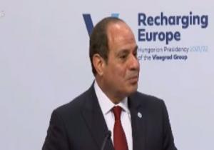 الرئيس السيسى: لدينا ندرة شديدة فى المياه وحضارة مصر لم تقم إلا على النيل