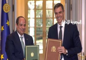 الرئيس السيسي ورئيس وزراء إسبانيا يشهدان الإعلان عن ترفيع العلاقات لمستوى الشراكة الإستراتيجية