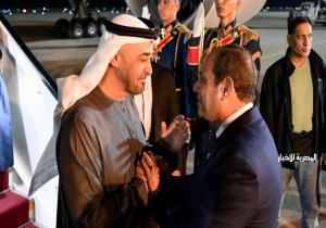 الرئيس السيسي يودع رئيس الإمارات بمطار العلمين في ختام زيارته الأخوية لمصر