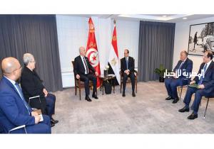 الرئيس السيسي يؤكد دعم مصر للإجراءات وللجهود المبذولة في تونس