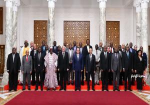 المتحدث الرئاسي ينشر صور استقبال الرئيس السيسي رؤساء المحاكم الدستورية والعليا الأفارقة | صور