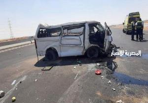 بسبب بقرة.. انقلاب سيارة ميكروباص وإصابة 5 أشخاص بمدينة أكتوبر