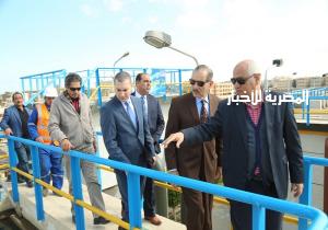 محافظ كفرالشيخ ونائبه يتفقدان محطة تنقية مياه الشرب بمركز بلطيم