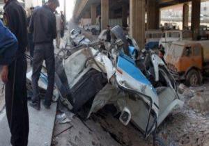 زحام مرورى بمحور صلاح سالم بسبب انقلاب سيارة نقل