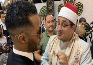 محمود الشحات يكشف كواليس صورته مع محمد رمضان: قالى أنت رقم 1 بالتلاوة.. صور