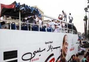 مسيرة بحافلة تجوب شوراع القاهرة والجيزة للتوعية بالمشاركة فى الانتخابات