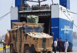 سفينة تركية محملة بـ أسلحة وآليات عسكرية تصل طرابلس