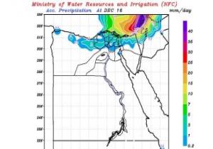 تنبؤ الرى: أمطار خفيفة اليوم على السواحل الشمالية الشرقية وشبه جزيرة سيناء