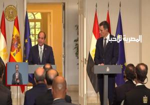 الرئيس السيسي: نسعى لتطوير العلاقات مع إسبانيا بشكل مستمر وتعميق التعاون الاقتصادي والاستثماري