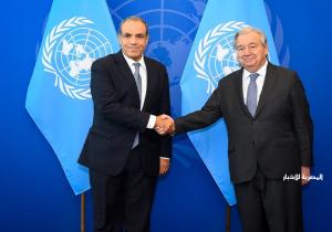 وزير الخارجية يؤكد لجوتيريش دعم مصر الكامل لوكالات الأمم المتحدة المختلفة| صور