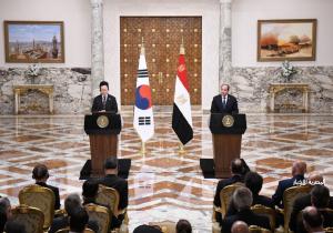 المتحدث الرئاسي ينشر صور استقبال ومباحثات الرئيس السيسي ونظيره الكوري