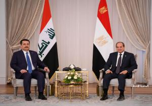 الرئيس السيسي ورئيس الوزراء العراقي يؤكدان ضرورة وقف إطلاق النار وإنهاء المأساة الإنسانية بغزة