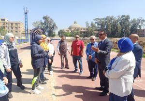 مدير تعليم الجيزة يتفقد التدريب البدني للمعلمين الجدد فى يومه الثاني بمجمع ملاعب السعيدية