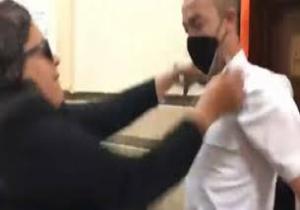 النائب العام يأمر بإحالة "سيدة المحكمة" للجنايات لتعديها على ضابط شرطة