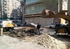 حي العجوزة: إعادة تأهيل الطرق وتركيب بلاط إنترلوك بشارع الإعلام