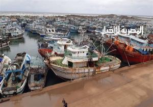 استمرار توقف حركة الملاحة بميناء البرلس