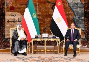 المتحدث الرئاسي ينشر صور استقبال الرئيس السيسي لـ أمير الكويت