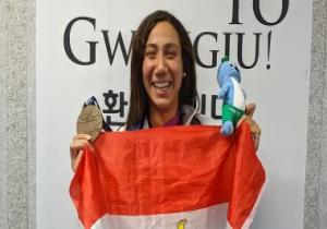 فريدة عثمان تودع منافسات 100 متر سباحة حرة فى الأولمبياد وتحتل المركز 33
