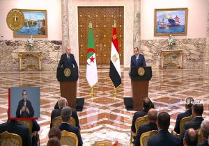 الرئيس السيسي: هناك توافق تام مع الجزائر بشأن أهمية الاستثمار بين البلدين