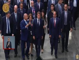الرئيس السيسي ونظيره الفرنسي يصلان محطة عدلي منصور التبادلية