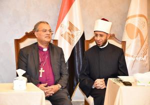 وزير الأوقاف يستقبل وفد الكنيسة الإنجيلية بمسجد مصر الكبير