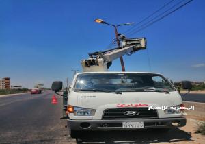 رفع 1120 طن قمامة و ٤٠٧ حالة إشغال وصيانة ٢٩٠ كشاف إنارة بـ ٨ مراكز فى البحيرة