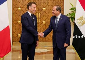 الرئيس السيسي وماكرون يزوران مصابي غزة بمستشفى العريش العام