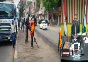 الهيئة العامة لنظافة وتجميل الجيزة تواصل أعمال النظافة فى الشوارع بحي شمال