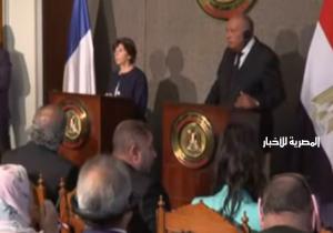 بث مباشر لمؤتمر صحفي لوزيري خارجية مصر وفرنسا